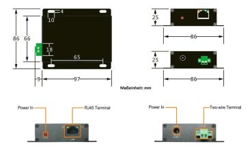 Ethernet Extender PoE point-to-point über 2-Draht