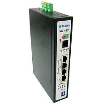 VDSL2 Master/Slave Modem VC-412 ohne Management mit Tragschienenmontage und Long Range Modus